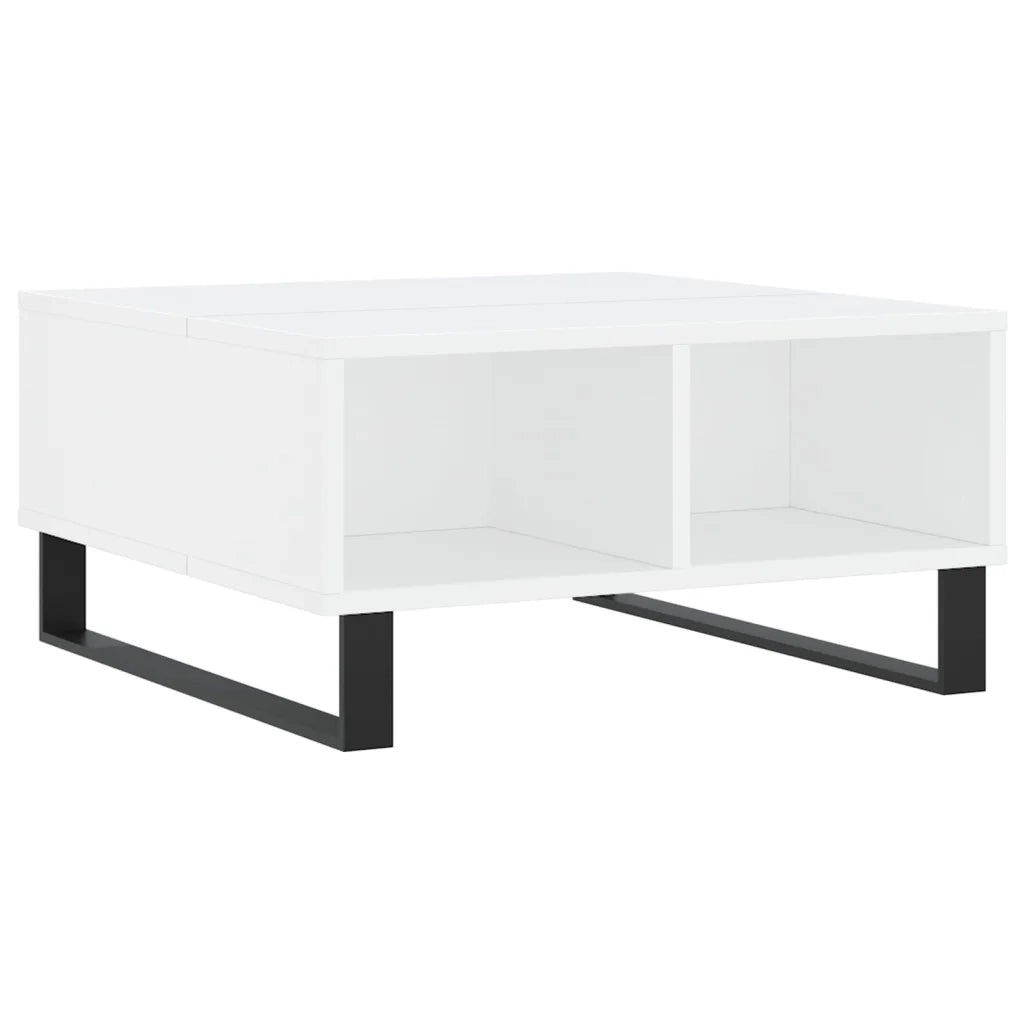 Tavolino da Salotto Bianco 60x60x30 cm in Legno Multistrato 827044