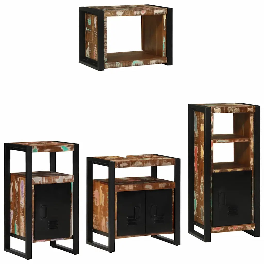 Set di mobili per il bagno 4 pcs Legno Recuperato Massello 3305675