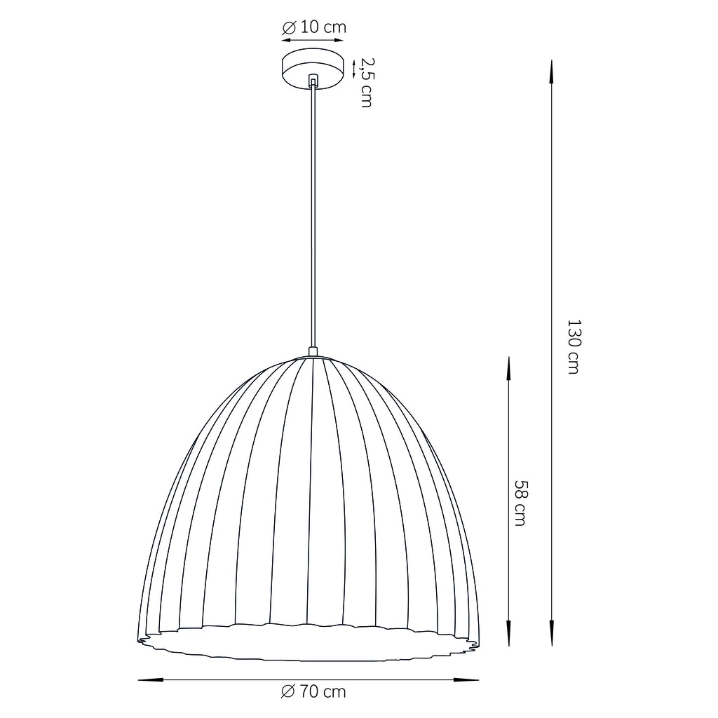 Lampada a sospensione Telma Ø70 nero rame E27 Sigma