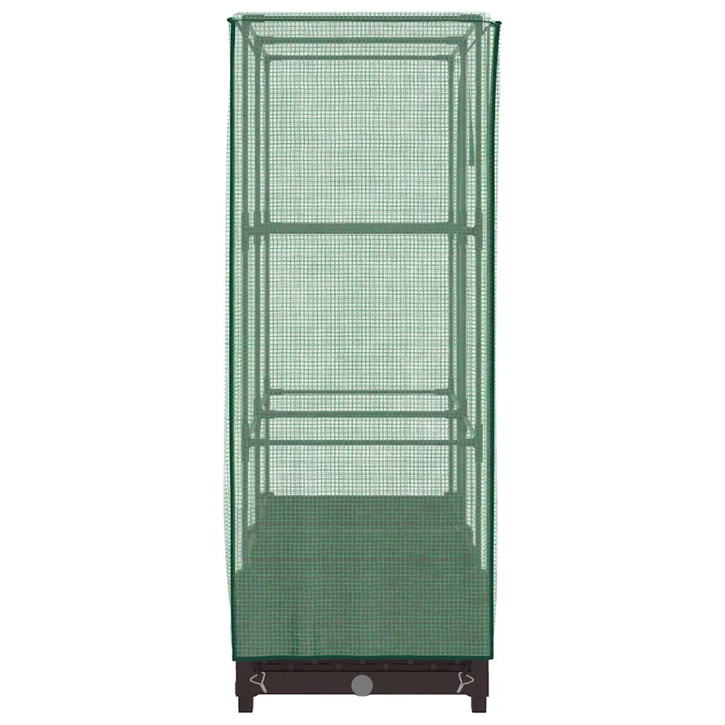 Letto Rialzato con Copertura Serra Effetto Rattan 80x40x123 cm 4015796