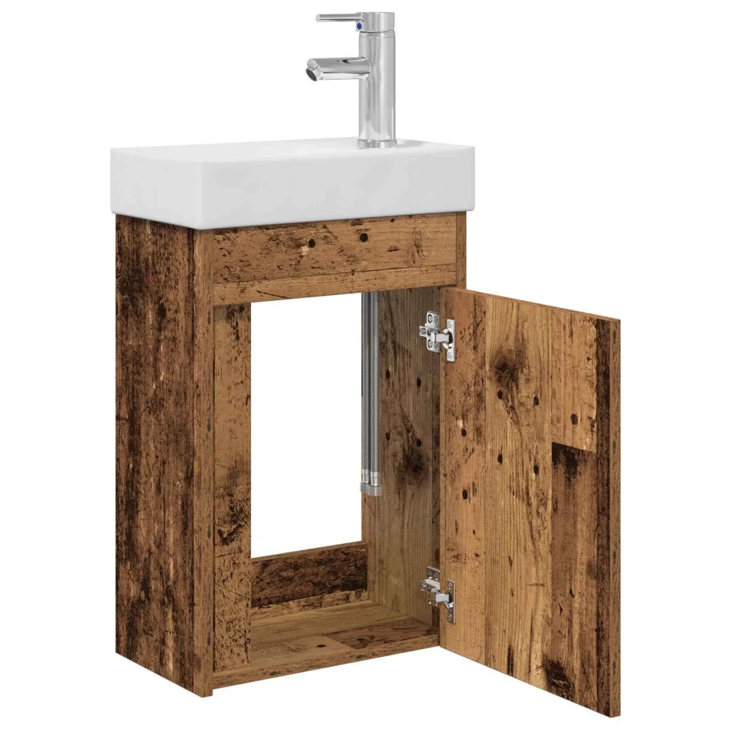 Mobile bagno con rubinetto Legno antico 40,5 x 22,5 x 62 cm 889527