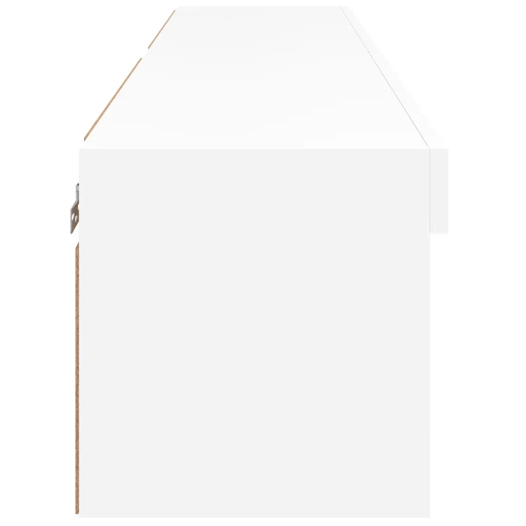 Mobili TV con Luci LED 2pz | Armadietto TV | Mobile Porta TV Bianchi 60x30x30 cm