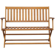 Panchina da Giardino 120 cm in Legno Massello di Acacia 44132