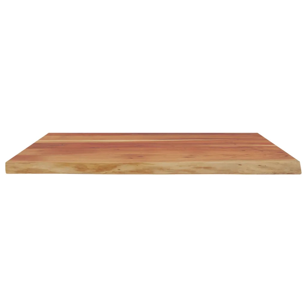 Piano Scrivania 90x80x3,8 Rettangolare Legno Acacia Bordi Vivi 370315