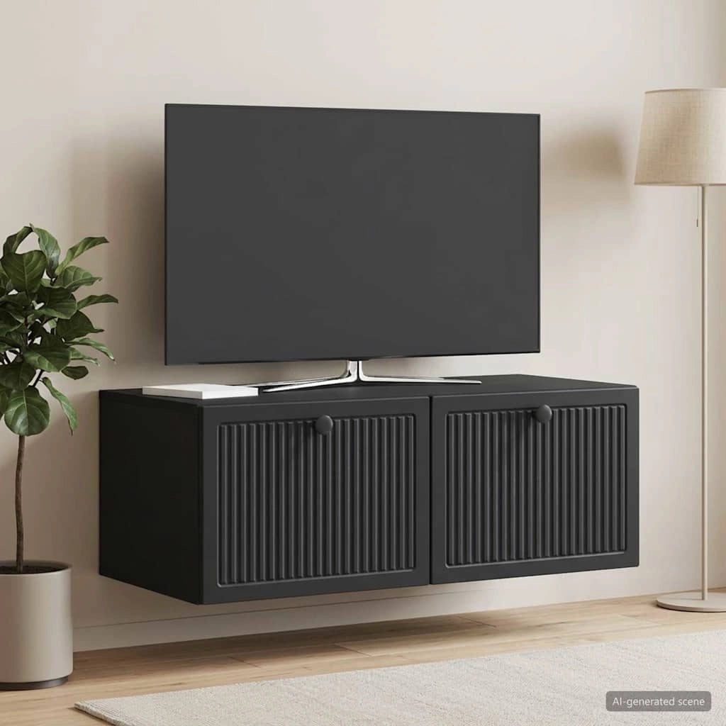 Mobile Porta TV da Muro Nero 78,5 x 41 x 30 cm 898006