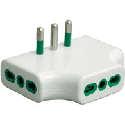ADATTATORE TRIPLO RIBASSATO 16A-16A FME - BIANCO 2P+T- 2 pezzi
