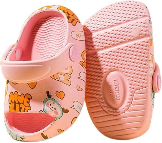 Pantofole per bambini con motivo di cervo - pantofole da spiaggia per bambini - zoccoli per il bagno con antiscivolo morbido - sandali per bambini - respiranti - regolabili - adatti a ragazzi e ragazze - misura 13
