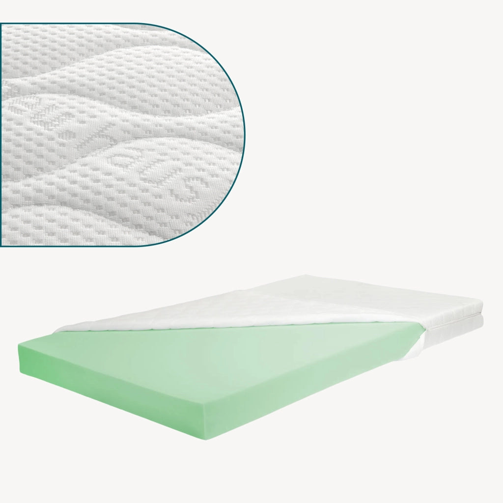 Letto a Casetta per Cameretta Aarghonmaa in Legno di Pino con Letto Estraibile 1 Materasso 90x200 cm e 2 Cassetti - Bianco [en.casa]