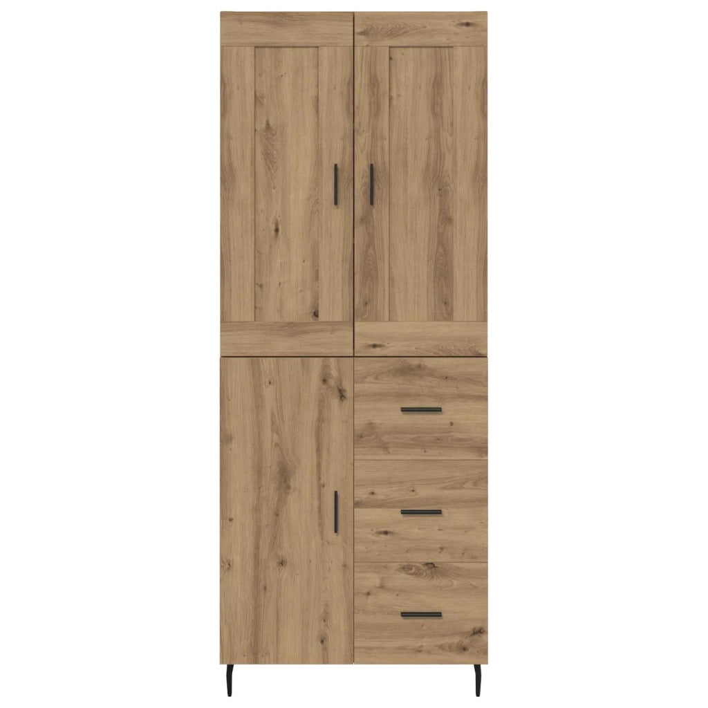 Credenza 2 pcs Rovere artigianale Legno multistrato 3415939