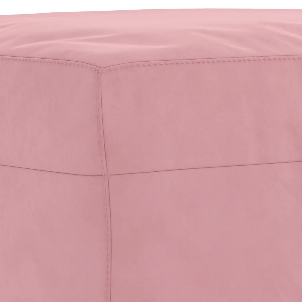 Set di Divani 3 pz con Cuscini Rosa in Velluto