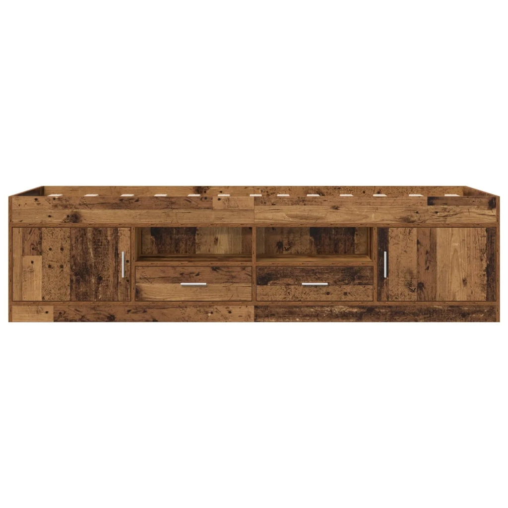 Telaio del letto con storage con porta Legno antico 80 x 200 cm 3429496