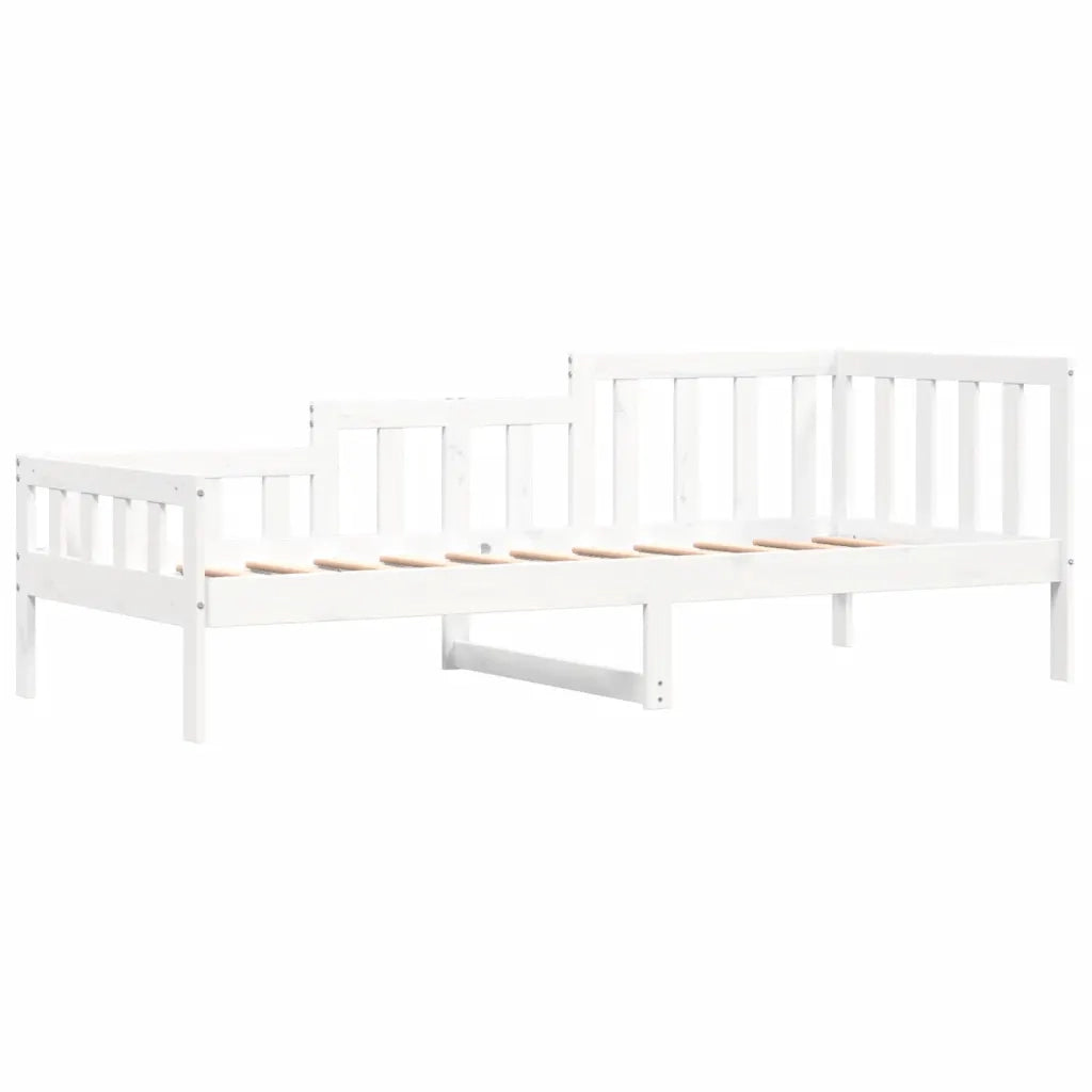 Dormeuse senza Materasso-Divano Letto-Struttura Letto Bianca 90x200 cm Legno Massello Pino 961315