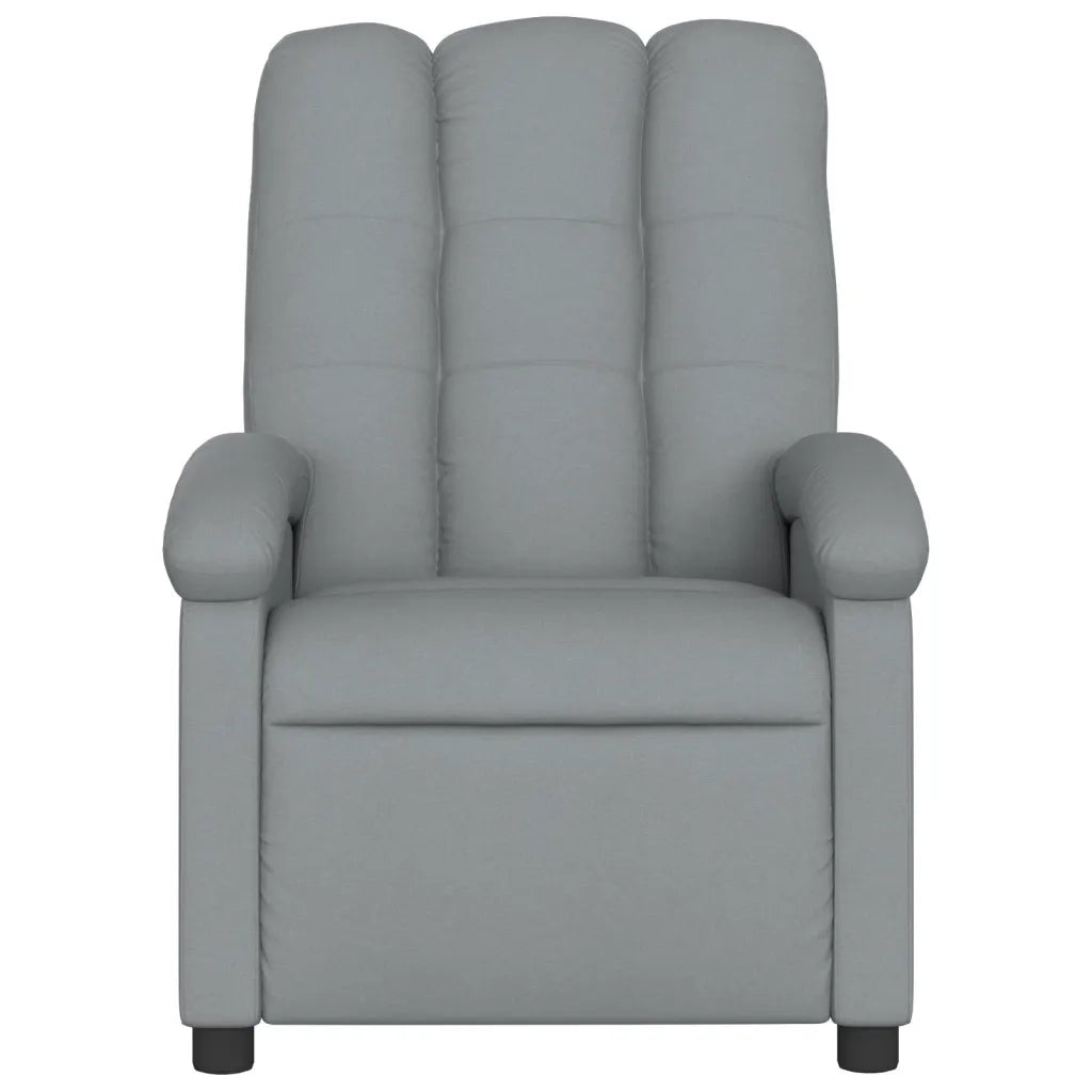 Poltrona reclinabile massaggiante in Tessuto Grigio Chiaro 3205384