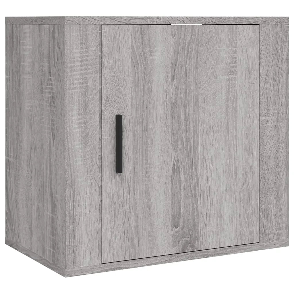 Comodino a Muro-Tavolino da notte sospeso Grigio Sonoma 50x30x47 cm
