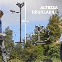 Metal Detector Professionale con 5 Modalità, Impermeabile IP68 e Display LCD Retroilluminato