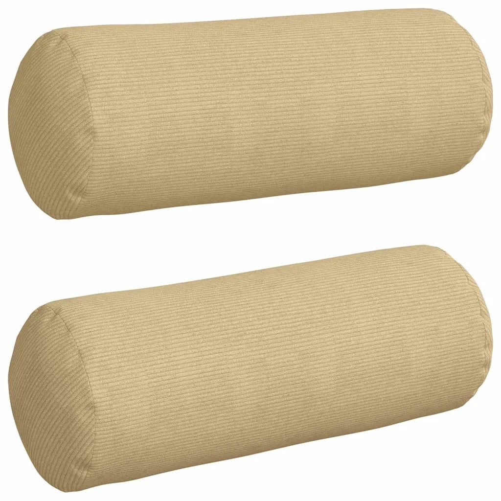 Cuscini a rullo 2 pcs Grigio Verde Ø 25 x 70 cm