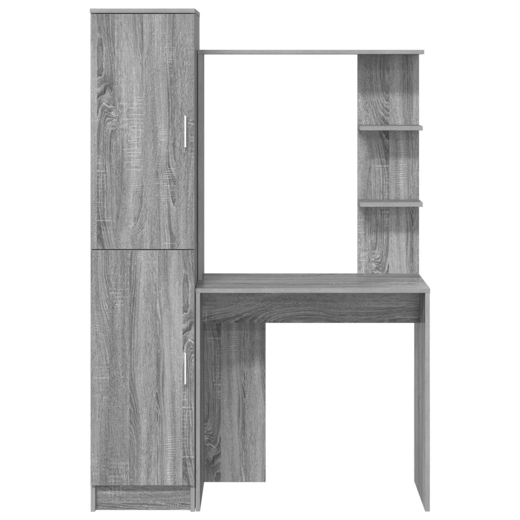 Scrivania | Tavolo da Ufficio 2 pz Grigio Sonoma