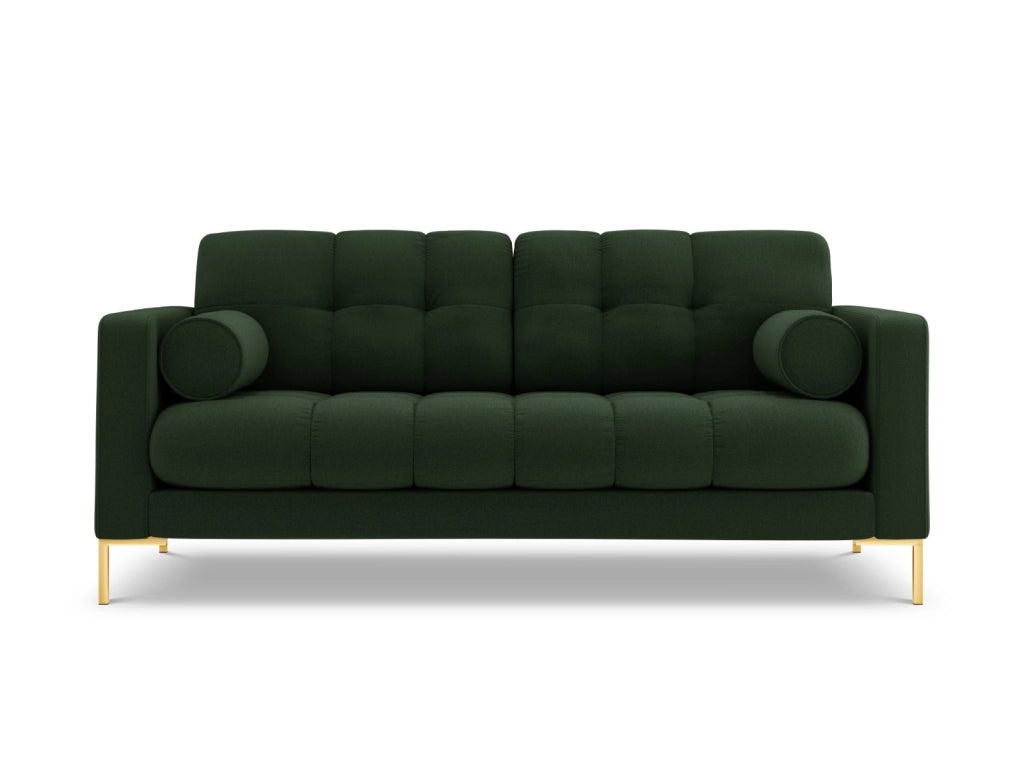 Cosmopolitan Design - Divano "Bali" 3 posti in tessuto strutturato verde scuro 