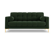 Cosmopolitan Design - Divano "Bali" 3 posti in tessuto strutturato verde scuro 