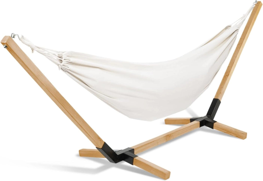Amaca con supporto in legno e tela ecru TAHITI