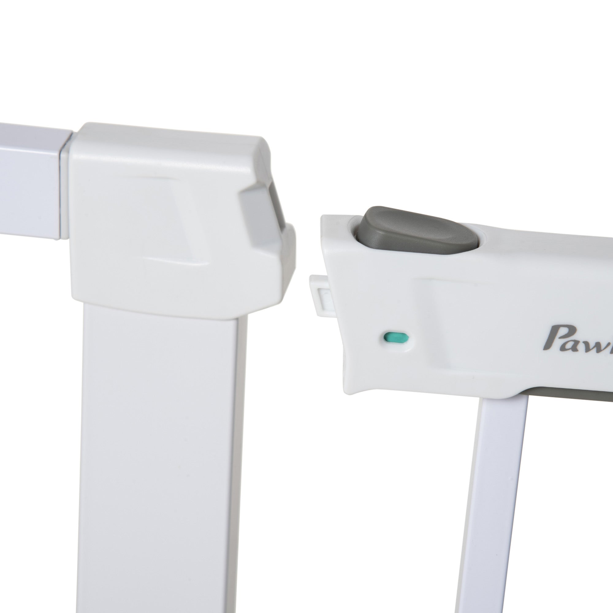 Cancelletto Sicurezza Regolabile per Cani 75-96 cm in Acciaio e Plastica Bianco