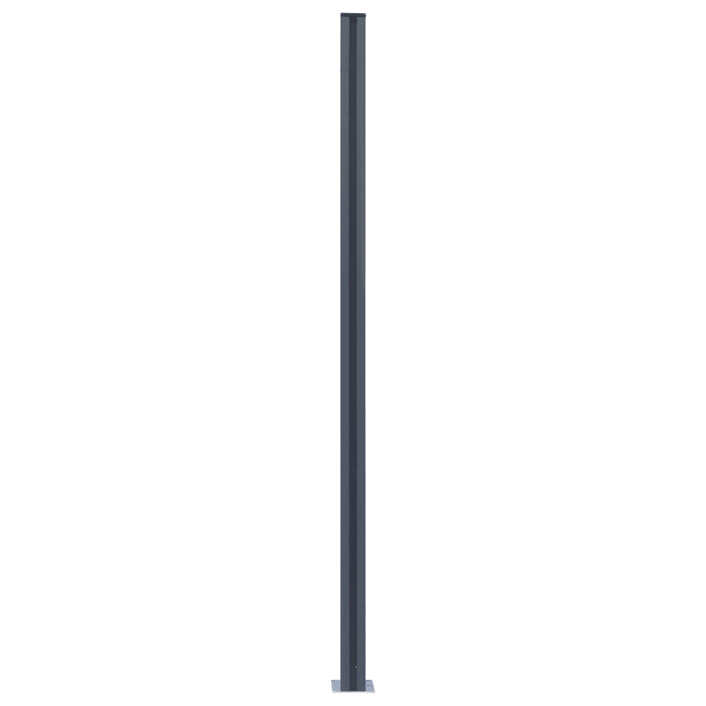 Pali di Recinzione 2 pz Grigio Scuro 185 cm in Alluminio 148986