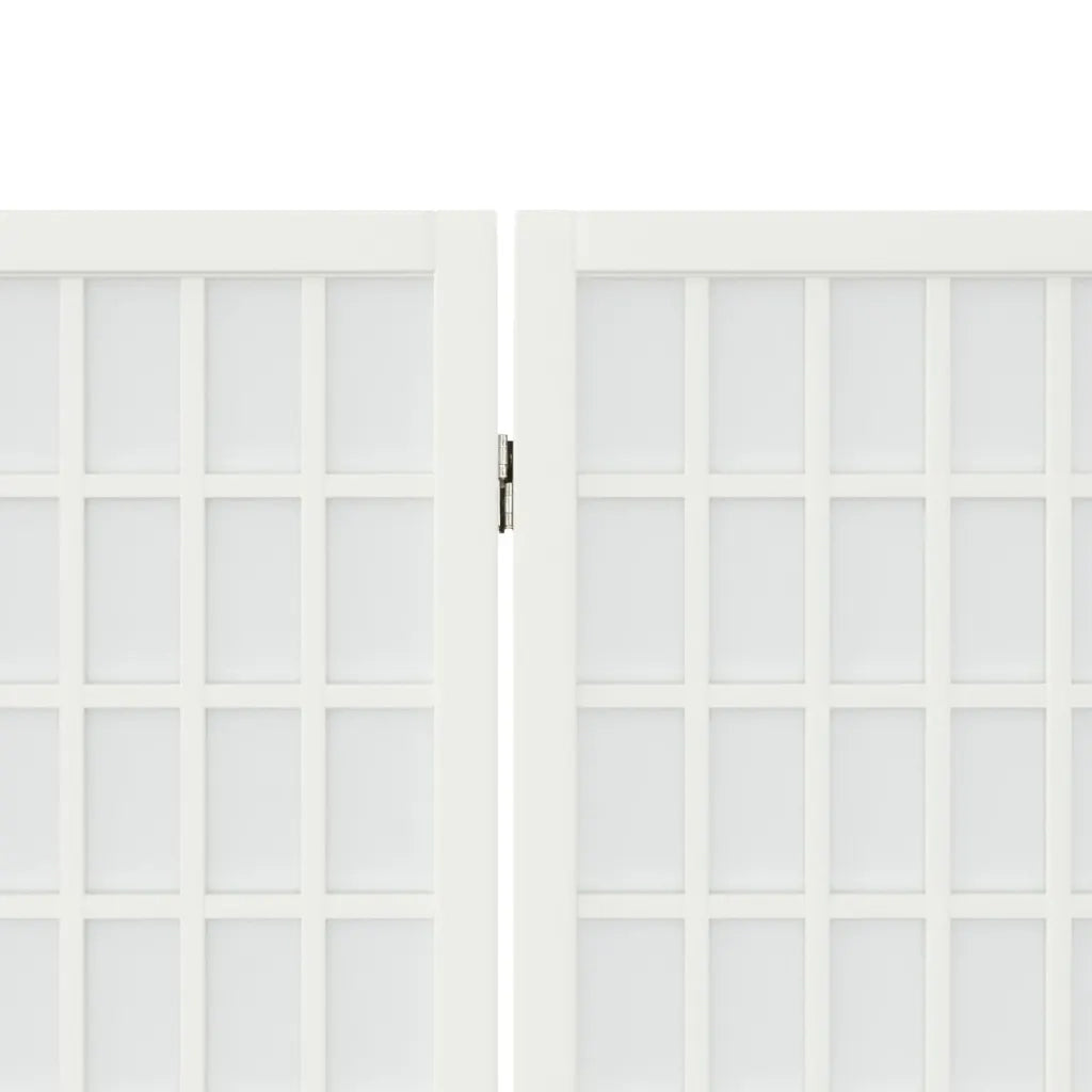 Divisorio Ambienti | Divider per stanze | Paravento Pieghevole 5 Pannelli Stile Giapponese 200x170 Bianco