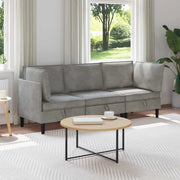 Set di mobili per il soggiorno 3 pcs Grigio Chiaro Velluto