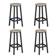 Set di 3 sgabelli da bar sedute da cucina struttura in acciaio altezza 65 cm montaggio facile stile industriale beige 12_0007764