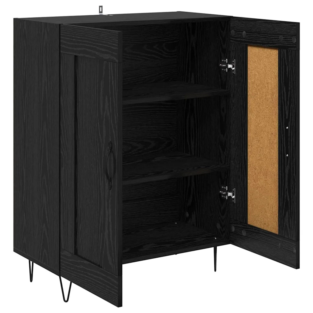 Credenza-Buffet-Armadio da cucina Rovere Nero 69,5 x 34 x 90 cm 654419
