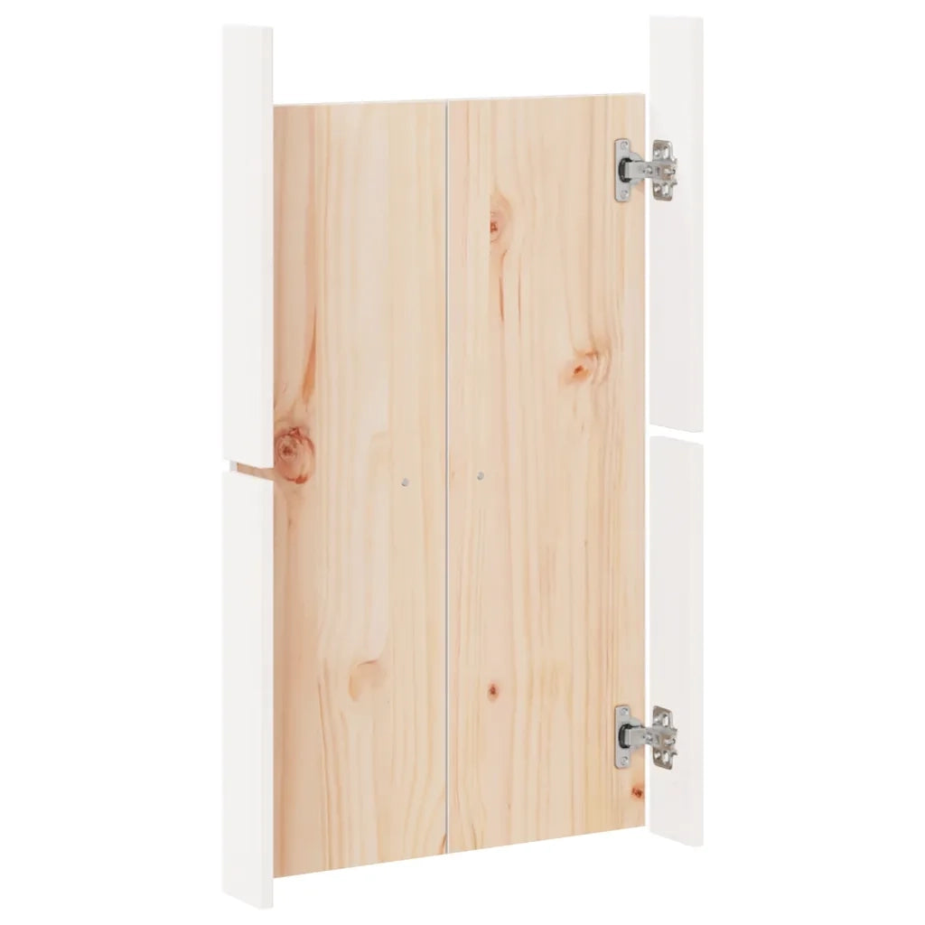 Ante da Cucina da Esterno MEPPEL Bianche 50x9x82 cm Legno Massello di Pino 832359