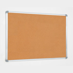 Lavagna con Fondo in Sughero 120x90 cm in Alluminio Silver