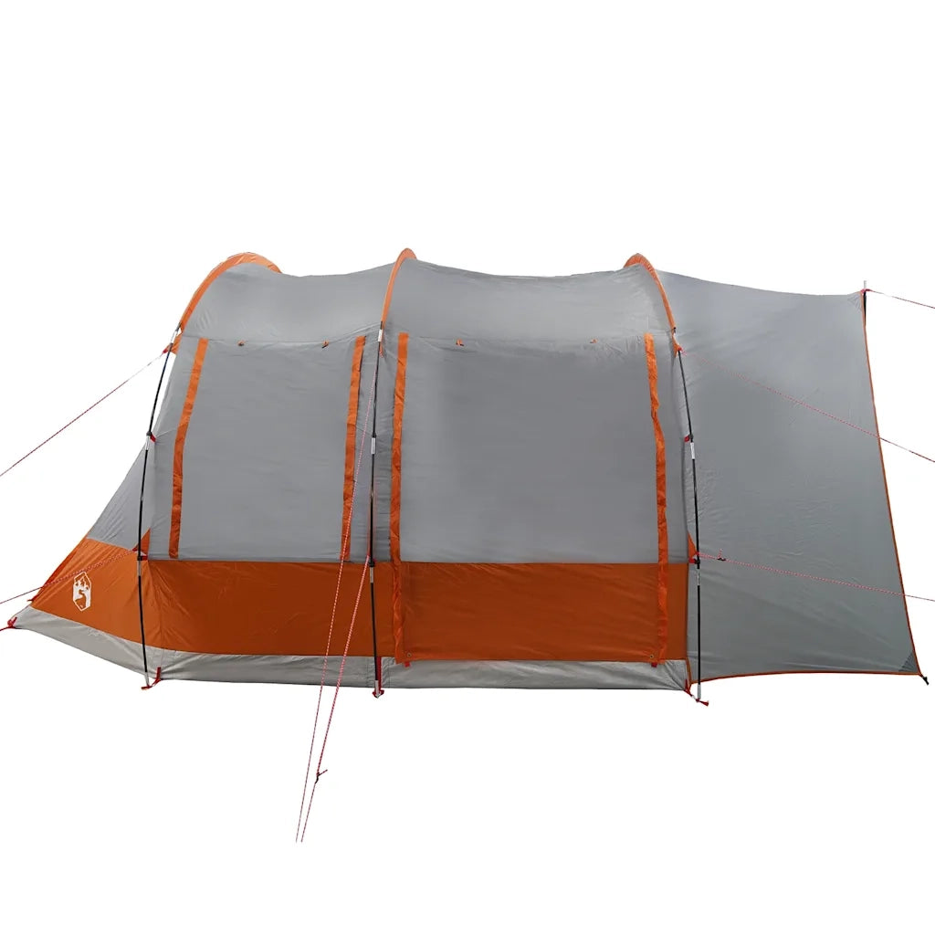 Tenda da Campeggio 2 Persone-Tenda per Escursionismo Grigio e Arancione Impermeabile 495011
