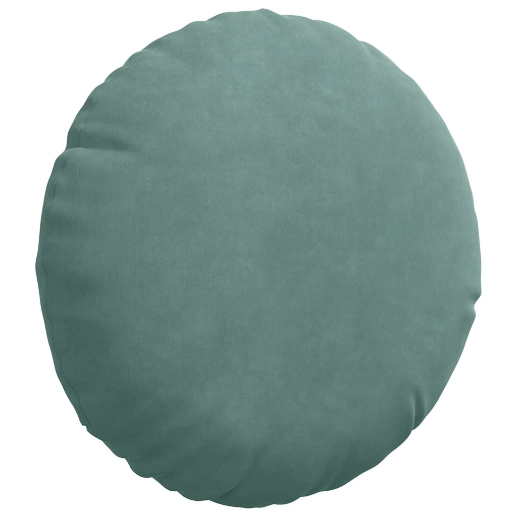 Cuscini per Seduta 2 pcs Verde Mare Ø30 x 13 cm Velluto