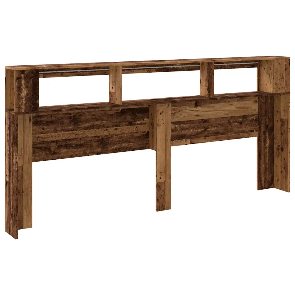 Testiera LED Legno Antico 220x18,5x103,5 cm Legno Multistrato 857694