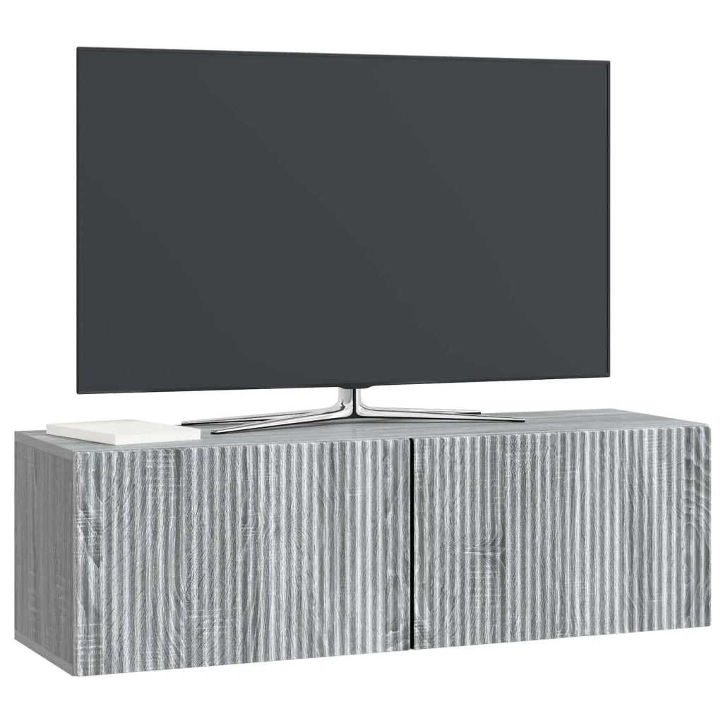 Mobile Porta TV da Muro Grigio Sonoma 98 x 31 x 30 cm