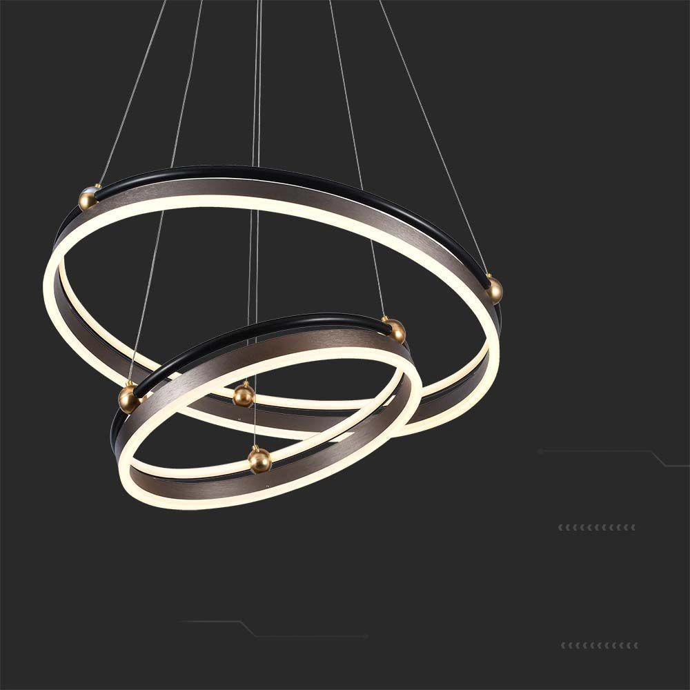 Lampada a sospensione LED 50W 3000K 2 anelli bronzo V-TAC