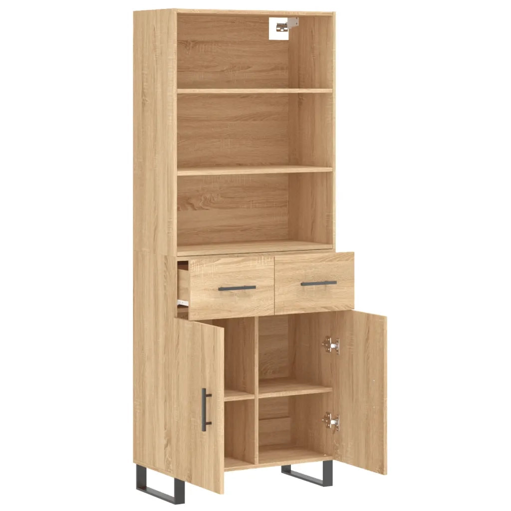 Credenza Rovere Sonoma 69,5x34x180 cm in Legno Multistrato 3200540