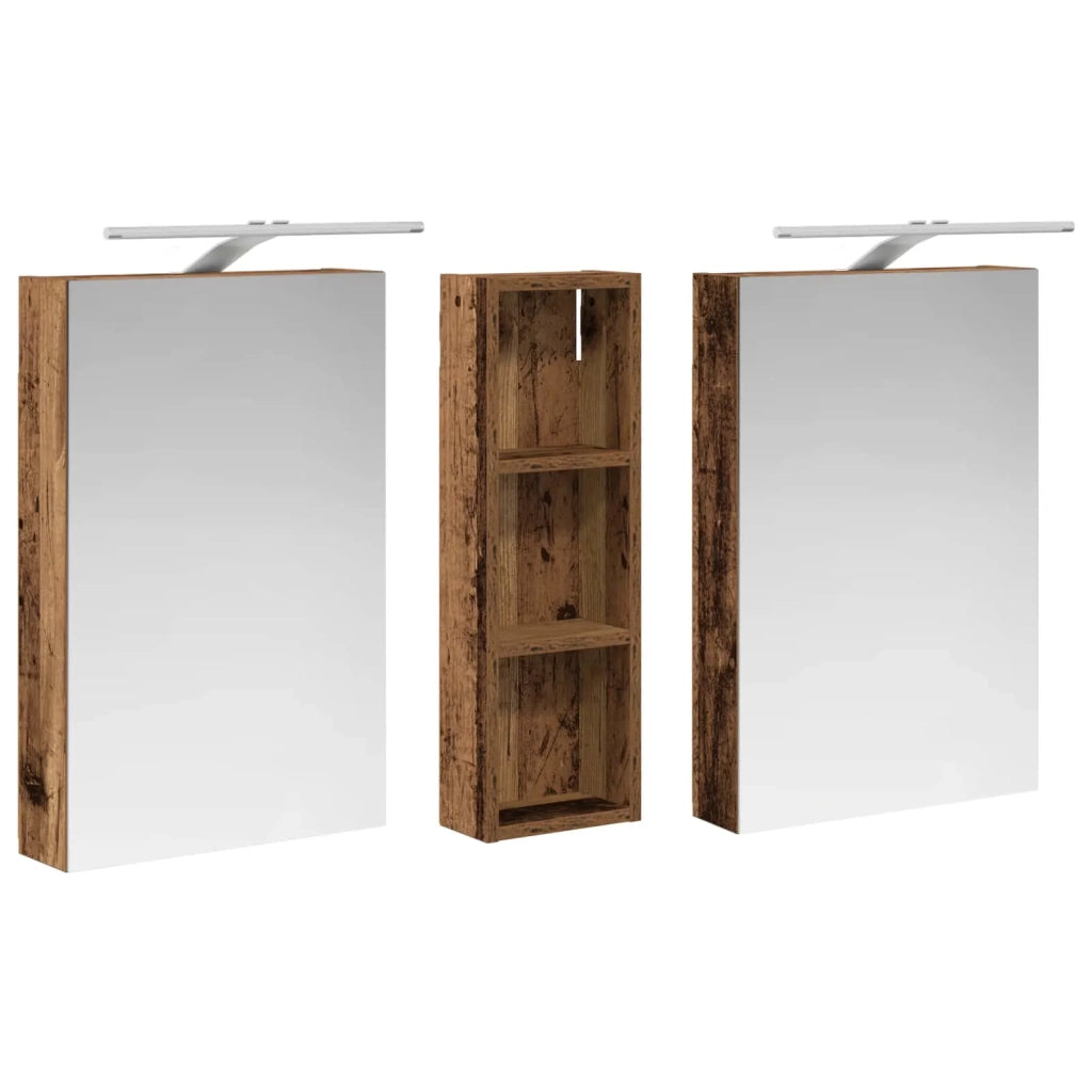 Set di Armadi da Bagno con porta 3 pcs 100 x 10,5 x 60,5 cm 3403710