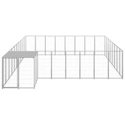 Gabbia per Cani Argento 20,57 m² in Acciaio 3082234