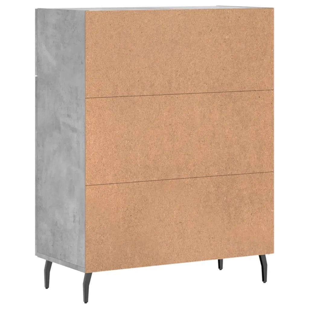 Credenza-Buffet-Armadio da cucina Grigio Cemento 69,5x34x90 cm in Legno Multistrato 863956