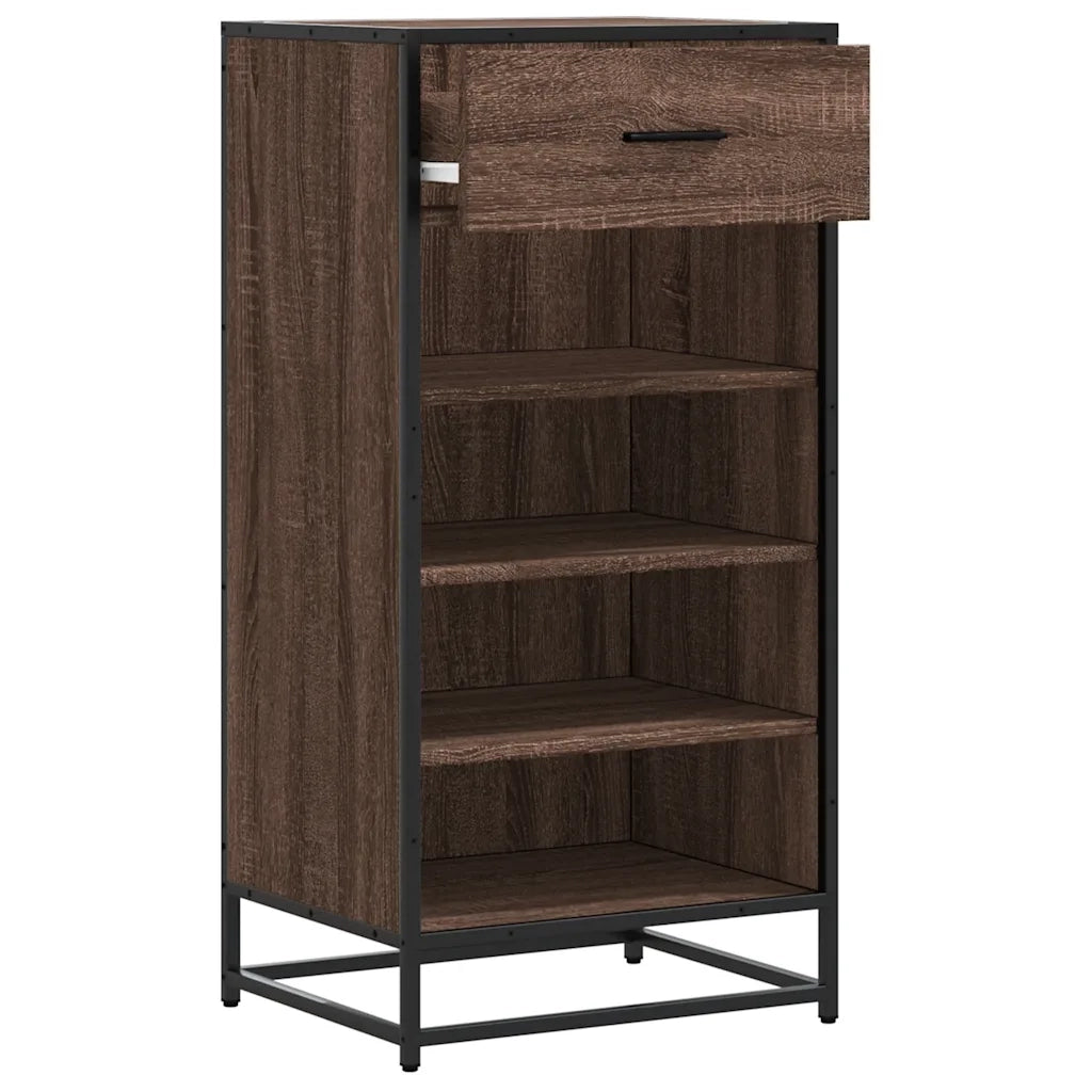 Scarpiera | Mobile per scarpe Rovere Marrone 48x38x97,5 cm in Legno Multistrato