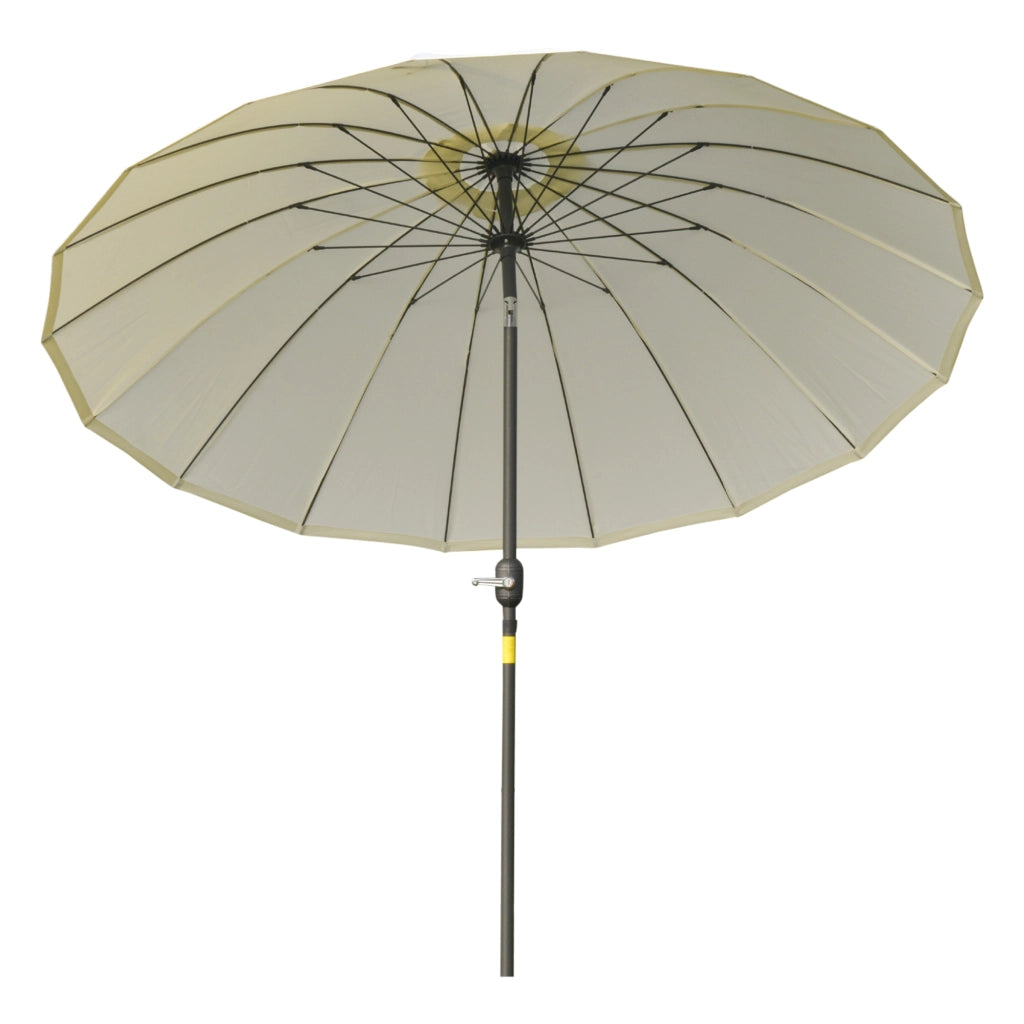 Parasole da giardino rotondo inclinabile ¨C zephmum ¨C 2.5 m beige metallo fibra di vetro