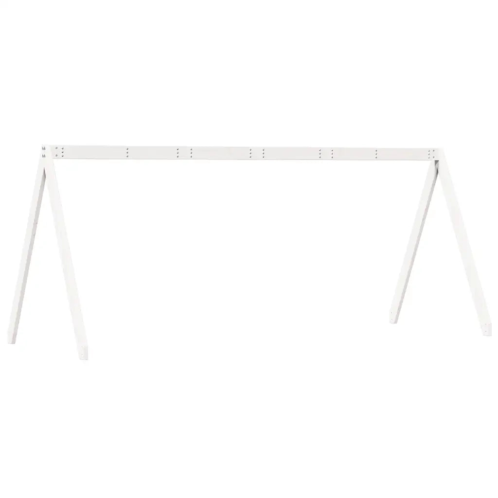 Tetto Letto Bambini Bianco 199x95,5x88 cm Legno Massello Pino
