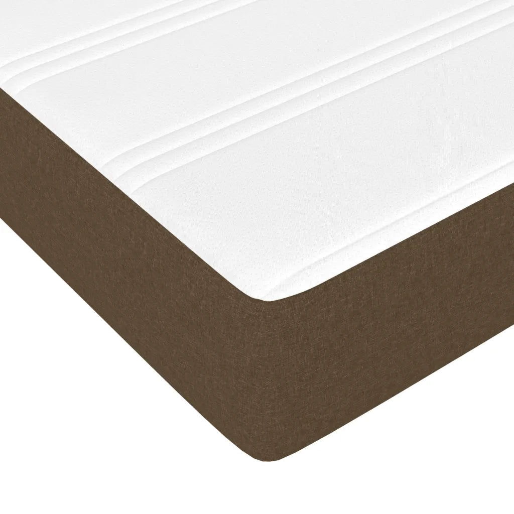 Giroletto a Molle con Materasso Marrone Scuro 140x190cm Tessuto 3144072