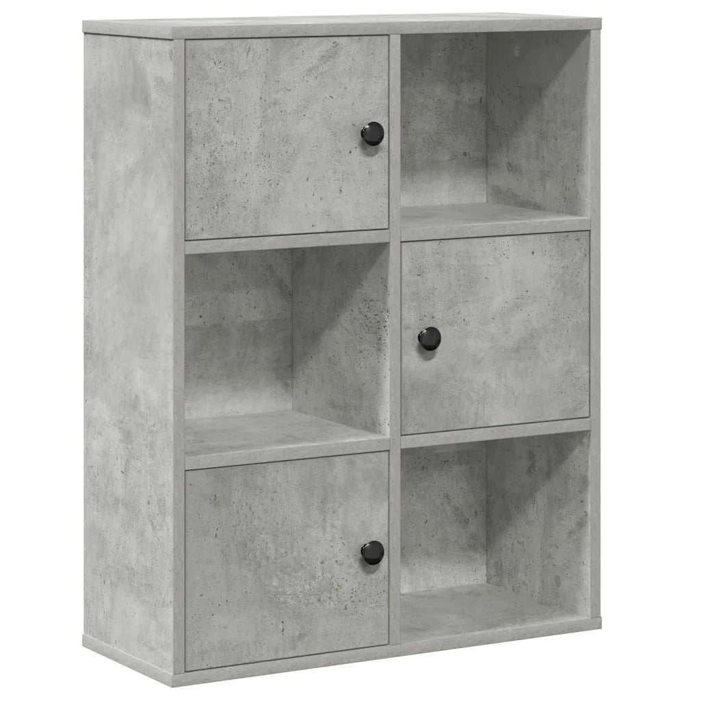 Libreria Grigio Cemento 60x24x76,5 cm in Legno Multistrato 860385