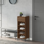 Scarpiera-Scaffale per scarpe Rovere Marrone 40x36x105 cm in Legno Multistrato 307844