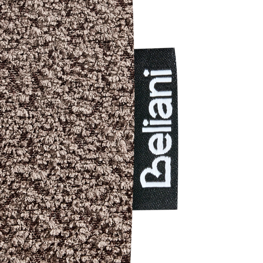 Sedia imbottita in bouclé marrone con braccioli Sedile per bambini Design moderno