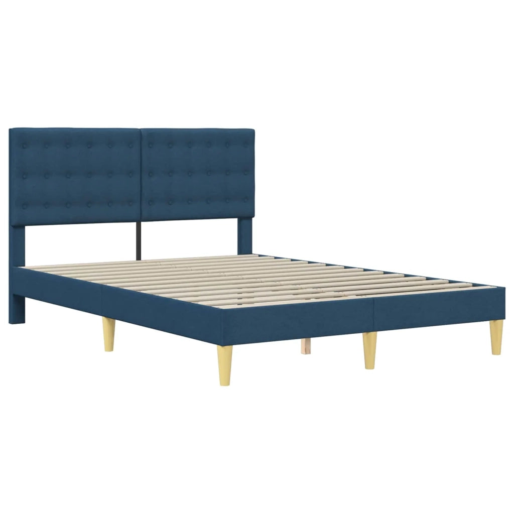 Struttura del letto con testiera Blu 140 x 190 cm Tessuto 42027796