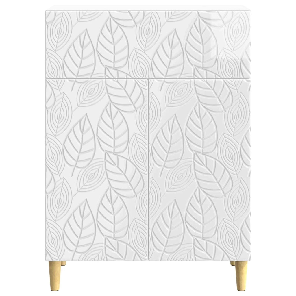 Credenza Bianco Lucido 66 x 34,5 x 90 cm Legno ingegnerizzato 895099